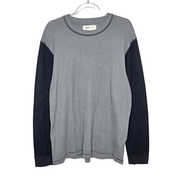 Hollister Other - Hollister BLK/GREY Two Tone Waffle Thermal Knit Long Sleeve Shirt Mens SZ LG Y2K
